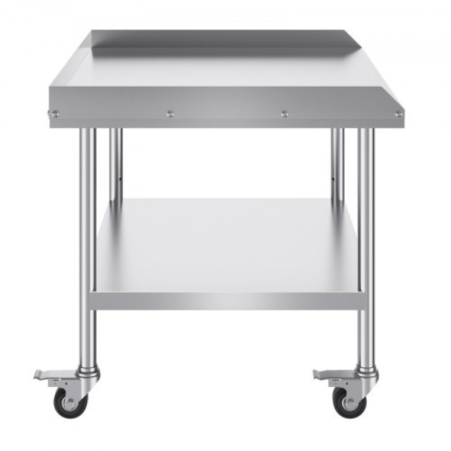 VEVOR Ανοξείδωτος Πάγκος 76x91cm με Ρόδες για Επαγγελματική Χρήση  ...