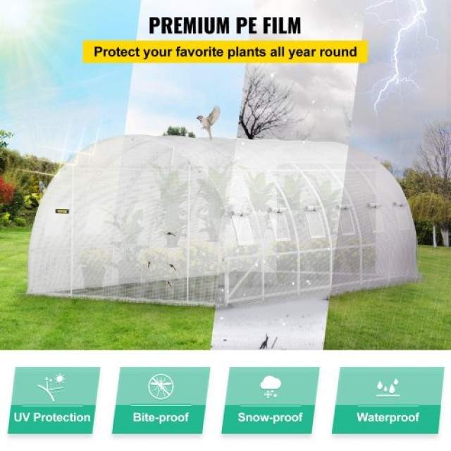VEVOR Θερμοκήπιο Σήραγγας 20x10x7 ft με Γαλβανισμένους Στύλους & 12... VEVOR Θερμοκήπιο Σήραγγας 20x10x7 ft με Γαλβανισμένους Στύλους & 12...