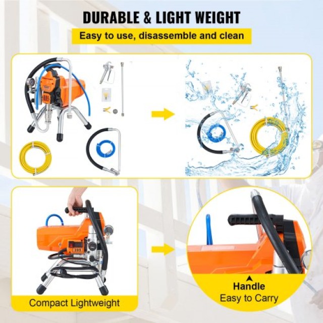 VEVOR Πιστόλι Βαφής Υψηλής Πίεσης 2000W  ZS2000W25LMIN2Y7DV2