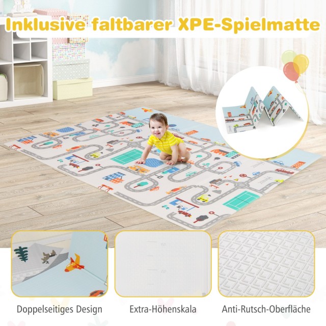 Costway Παιδικό πάρκο με στρώμα, 50 μπάλες παιχνιδιού, 4 κρίκους κ... Costway Παιδικό πάρκο με στρώμα, 50 μπάλες παιχνιδιού, 4 κρίκους κ...