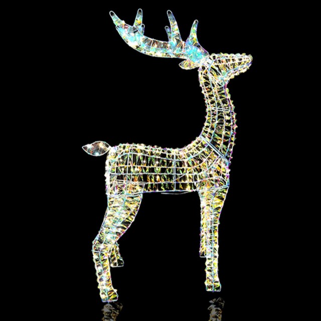 BAKAJI Λευκή Ιριδίζουσα Χριστουγεννιάτικη Λαμπερή Γιρλάντα 100cm με...