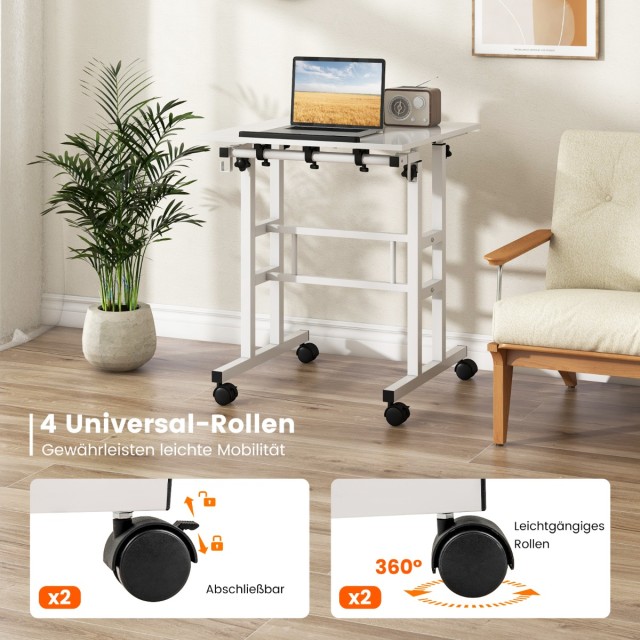 Costway Ρυθμιζόμενο Έπιπλο Γραφείου με Διπλό Επίπεδο και Ρόδες σε Λ... Costway Ρυθμιζόμενο Έπιπλο Γραφείου με Διπλό Επίπεδο και Ρόδες σε Λ...
