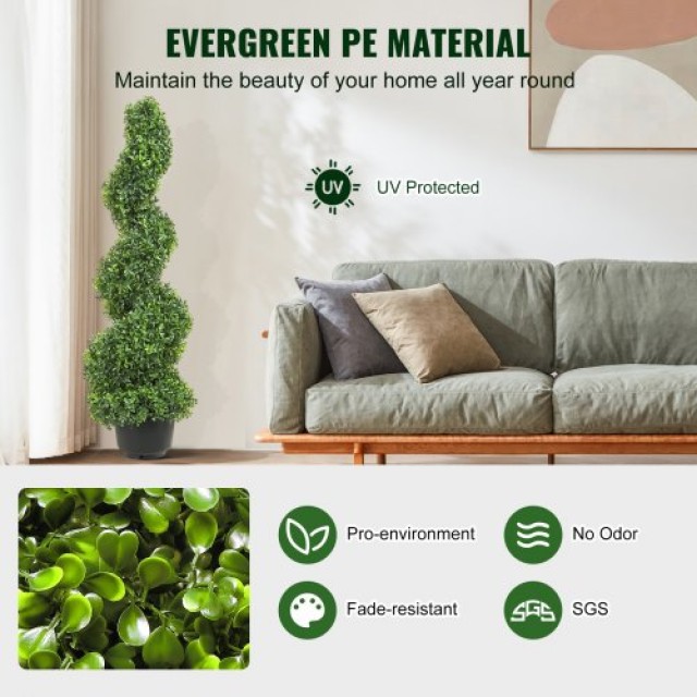 Τεχνητά Δεντράκια VEVOR Boxwood 1,2μ (2τμχ) για Εσωτερικό/Εξωτερικό Χώρο  HYMRGXJS48YCSVDL7V0