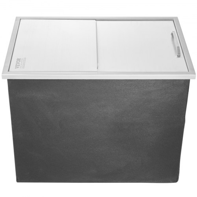 VEVOR  Εντοιχιζόμενος Ψύκτης Πάγου 27x18x21 από Ανοξείδωτο Χάλυβα με Κάλυμμα QRSCBCHG27LXXJVXNV0