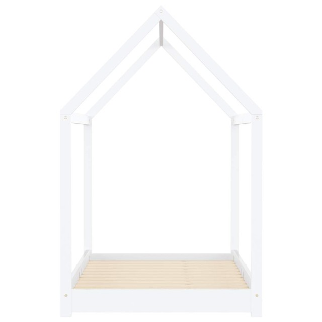 vidaXL Πλαίσιο Κρεβατιού Παιδικό Λευκό 90 x 200 εκ. Μασίφ Ξύλο Πεύκ...