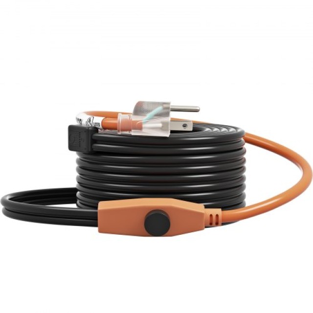 VEVOR  Καλώδιο Θέρμανσης Σωλήνων 9μ 23W/m με Ενσωματωμένο Θερμοστάτη GDJRDLMC30FT7EAAGV2