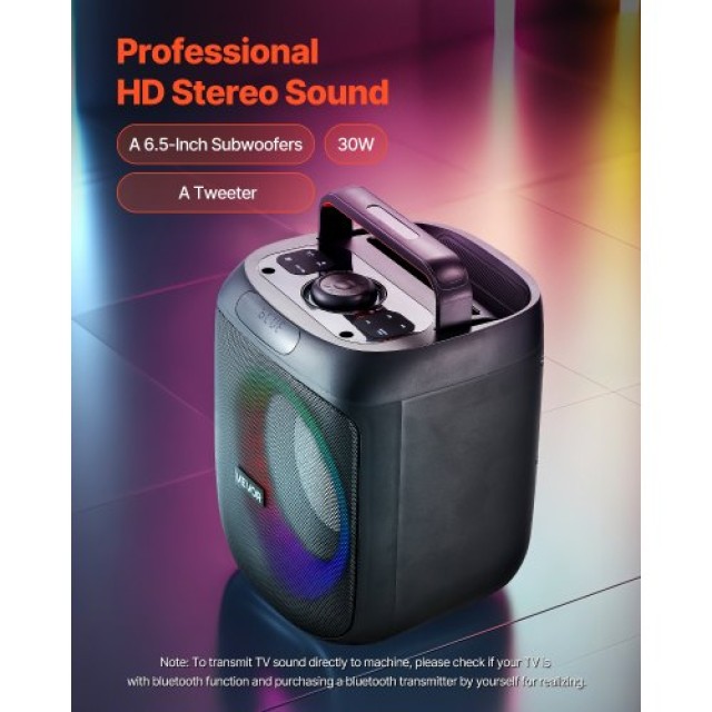 VEVOR Μηχανή Καραόκε για Ενήλικες, Φορητό Bluetooth Ηχείο 30W με 2 ... VEVOR Μηχανή Καραόκε για Ενήλικες, Φορητό Bluetooth Ηχείο 30W με 2 ...