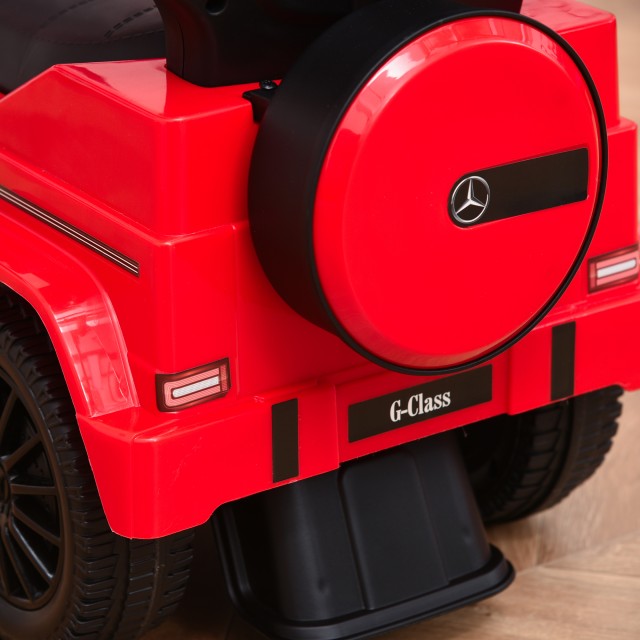 HOMCOM Παιδικό Αυτοκίνητο Mercedes με Τέντα και Λαβή, 85.5x40.5x95 εκ, Κόκκινο 370-162RD