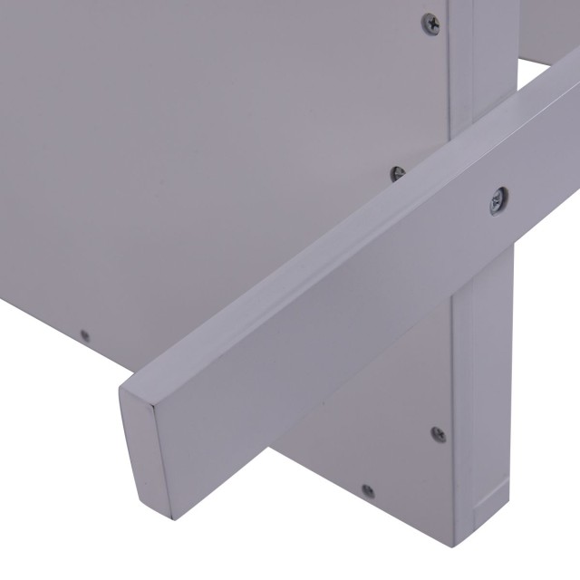 Ξύλινη Ραφιέρα - Σκάλα Τοίχου με 5 Ράφια 56 x 32,5 x 189 cm Χρώματος Λευκό  COSTWAY HW66562WH