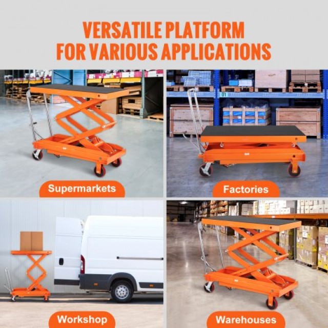 VEVOR Υδραυλικό Τραπέζι Ανύψωσης, 800kg, 150cm Ύψος, Χειροκίνητο Διπλό Ψαλίδι  SJYYSJPTCCS6IH96ZV0