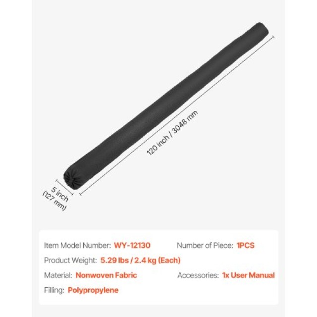 VEVOR Κάλτσα Φίλτρου Ιζήματος 5x10ft για Έλεγχο Διάβρωσης και Αντιμ...