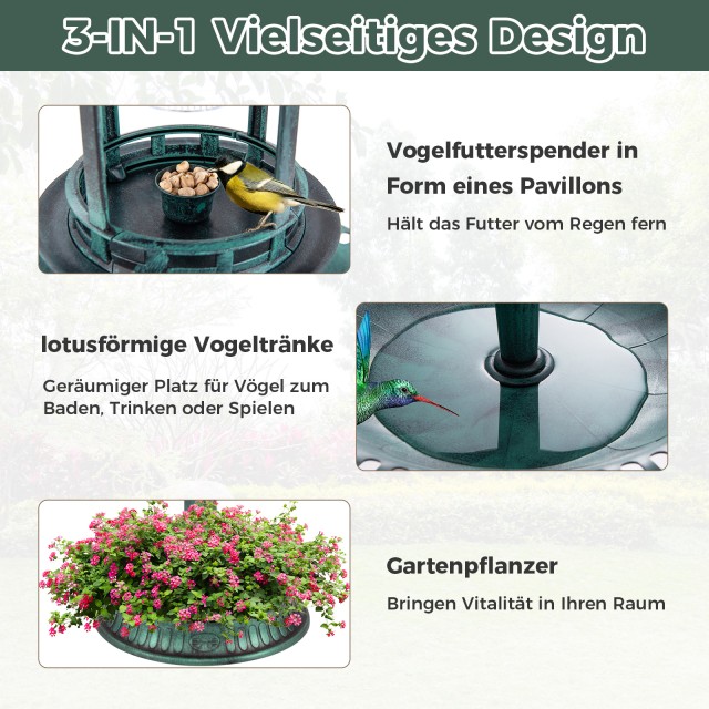 Costway Ποτίστρα Πουλιών με Ηλιακό Φωτισμό και Γλάστρα Πράσινη Φωλι... Costway Ποτίστρα Πουλιών με Ηλιακό Φωτισμό και Γλάστρα Πράσινη Φωλι...