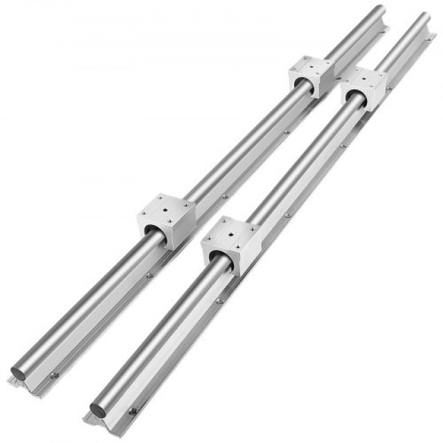VEVOR  Οδηγός Γραμμικής Κίνησης 2X SBR16-600 mm + 4 SBR16UU Μπλοκ για Αυτοματοποιημένες Μηχανές και Εξοπλισμό 2XZXDGSBR16-60001V0