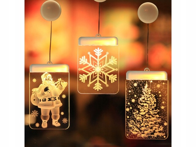 Verk Group Τρισδιάστατη Διακόσμηση Βιτρό με Χριστουγεννιάτικα Φώτα ...