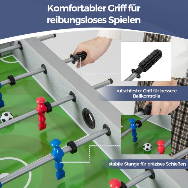 Costway Παιδικός Επιτραπέζιος Ποδοσφαιράκι από Ξύλο με 2 Μπάλες & 1...