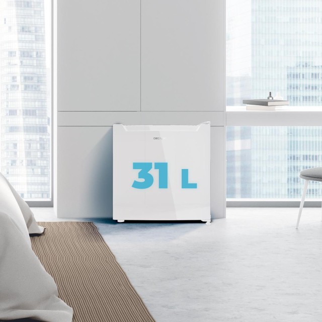 CECOTEC  Μίνι Ψυγείο Bolero CoolMarket TT 31 Dual White E, Μετατρέψιμο σε Καταψύκτη, 31 Λίτρα, Λευκή Πόρτα, Έλεγχος Θερμοκρασίας, Διαστάσεις 49.6x47.4 εκ.  CEC-01973
