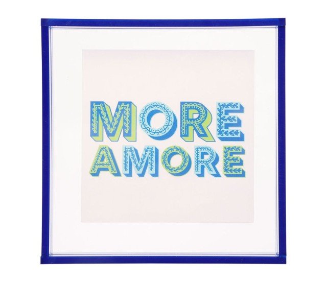Ostaria Διακοσμητικό τοίχου Ακρυλικό Amore μπλε 14x14cm -37558