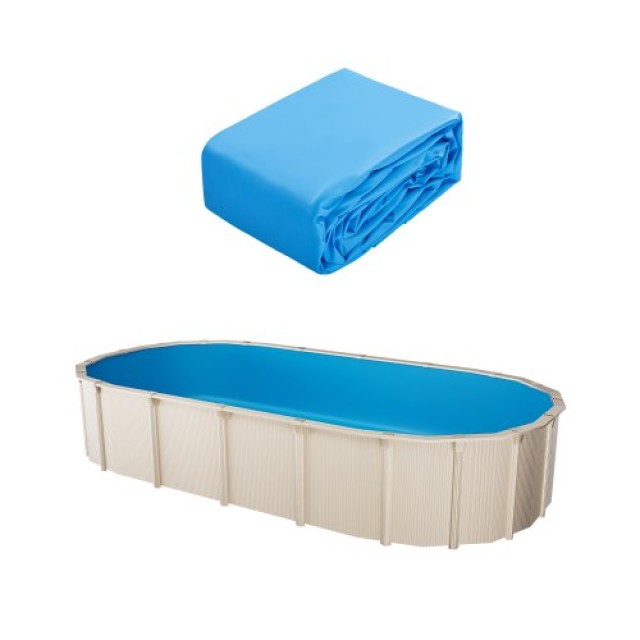VEVOR Επικάλυψη Επένδυσης Πισίνας Οβάλ 24 x 12.3ft για Ύψος Τοίχου 52in YCNCCSOVAL73H36L9V0