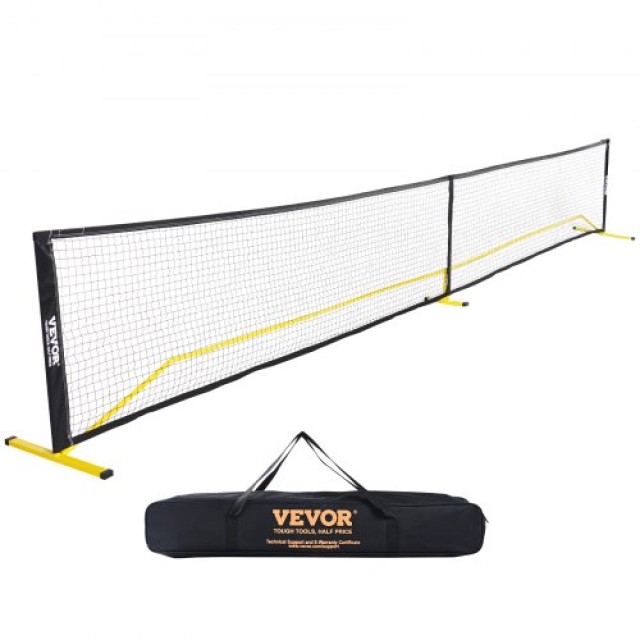 VEVOR Φορητό Σύστημα Δικτύου Pickleball 22FT, Ανθεκτικό στις Καιρικές Συνθήκες, Μεταλλικό Πλαίσιο & Ισχυρό Δίχτυ PE, Με Τσάντα Μεταφοράς PKQWTZWHLTZ2NE3SEV0