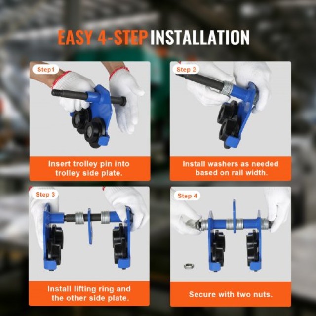 Χειροκίνητο Τρόλεϊ VEVOR 0.5 Τόνων για I-Beam  FZSTXC05T2555HYFGV0