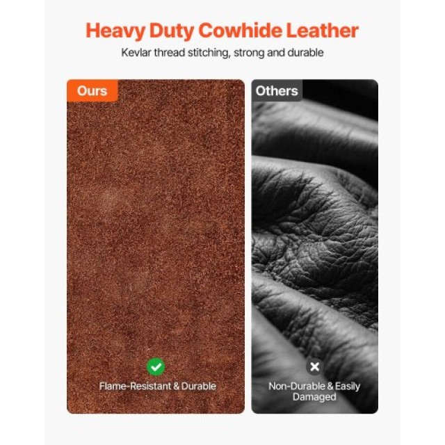 VEVOR Δερμάτινη Ποδιά Συγκόλλησης με Διχαλωτή Σχεδίαση - Βαρέος Τύπ...