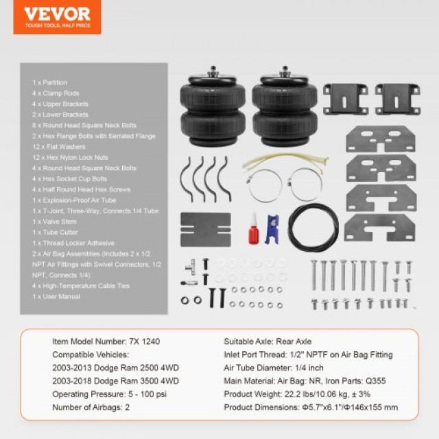 Σετ Αερανάρτησης VEVOR για Dodge Ram 2500/3500  AQQNXJTJ50003HO8FV0