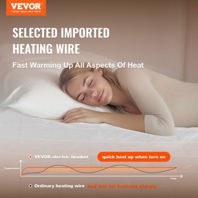 VEVOR  Ηλεκτρική Θερμαινόμενη Υποστρώματα 150 x 80 cm με Χρονοδιακόπτη και Αυτόματη Απενεργοποίηση DRTDT15080CMM1LCHV2