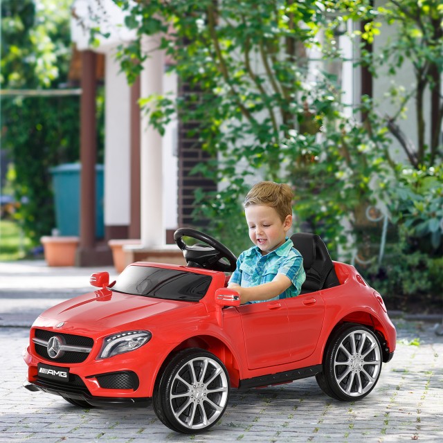 HOMCOM Electric Ride-On Toy Car για παιδιά 3+ ετών Mercedes GLA με τηλεχειριστήριο, προβολείς LED και μουσική, κόκκινο 370-066RD