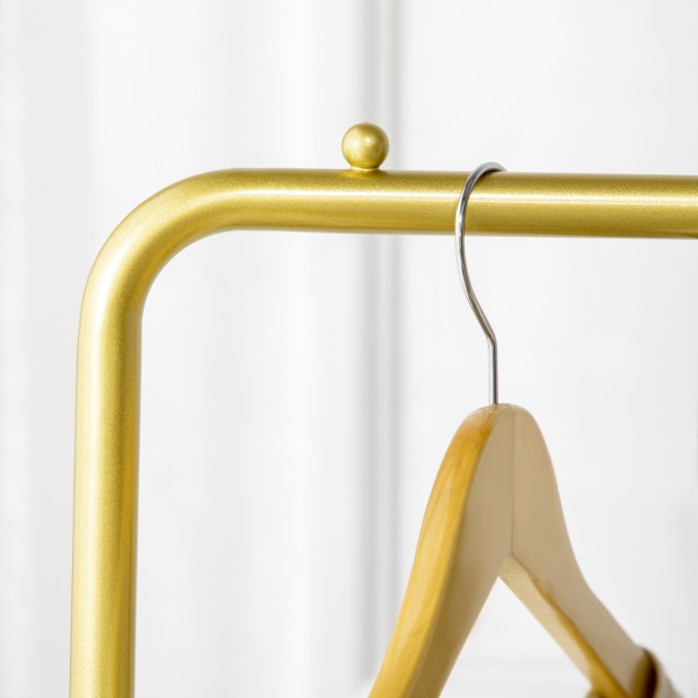 HOMCOM Coat Stand για είσοδο, υπνοδωμάτιο και σαλόνι σε μέταλλο και μάρμαρο, 35x25x152 cm, χρυσό και λευκό 837-296V01GD