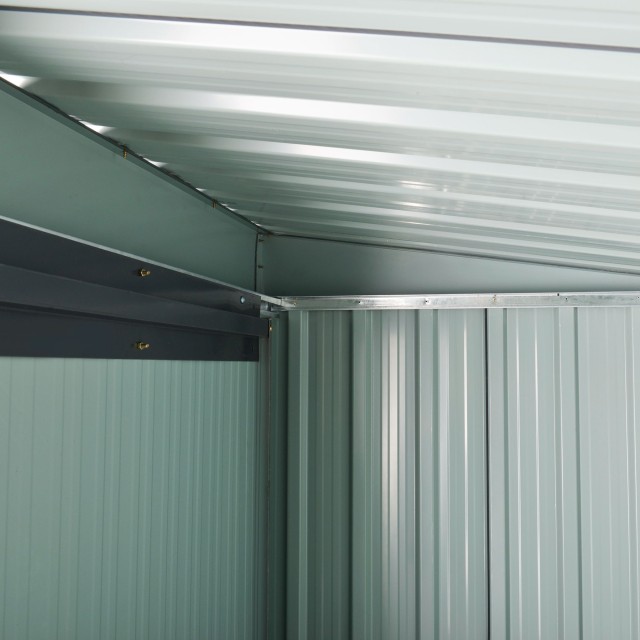 Outsunny Garden Shed Εργαλειοθήκη σε Ατσάλι, Υπόστεγο Κήπου από Ατσάλι με Συρόμενες Πόρτες, 163x89x182cm, Μαύρο 845-423