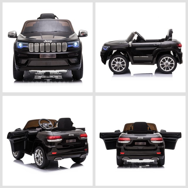 HOMCOM Electric Car Jeep for Kids 12V Manual Driving and with Remote Control - Black 370-190