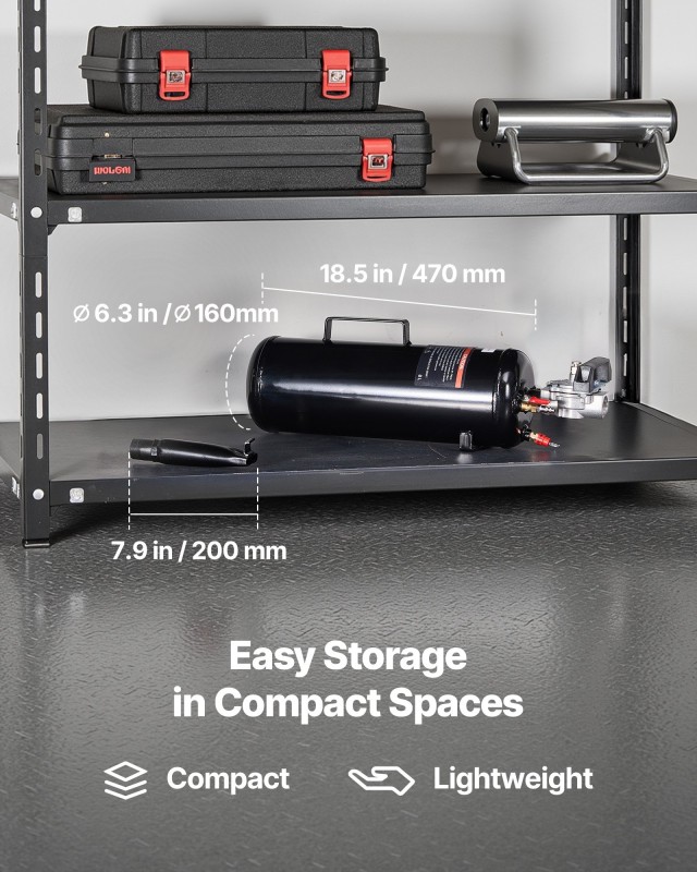 VEVOR Φορητός Συσκευαστής Ελαστικών, 2.1 Gal / 8 L, Χειροκίνητο Εργ...