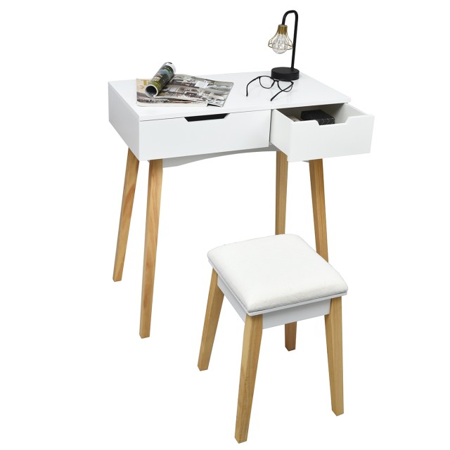 Costway Πολυλειτουργικό Τραπέζι Μακιγιάζ 74 x 40 x 115cm με Καθρέ... Costway Πολυλειτουργικό Τραπέζι Μακιγιάζ 74 x 40 x 115cm με Καθρέ...