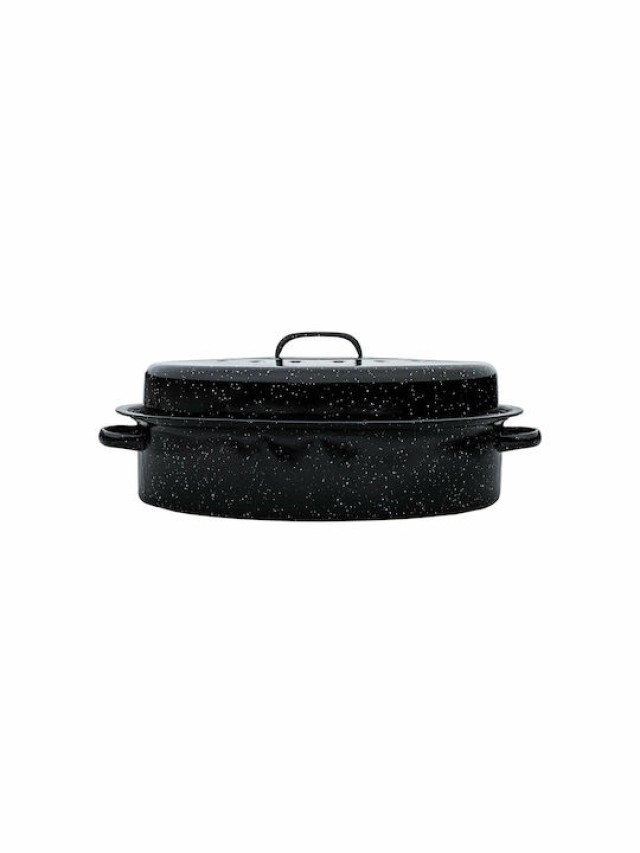 ESTIA Εμαγιέ Γάστρα με Σχάρα 46.5x32x18cm - 7.8lt Χωρητικότητα 01-9052