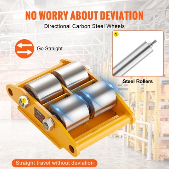 VEVOR 4PCS Βαρέως Τύπου Καρότσι Μεταφοράς Μηχανημάτων 12T  GYXTKHSGFG46TAFK1V0