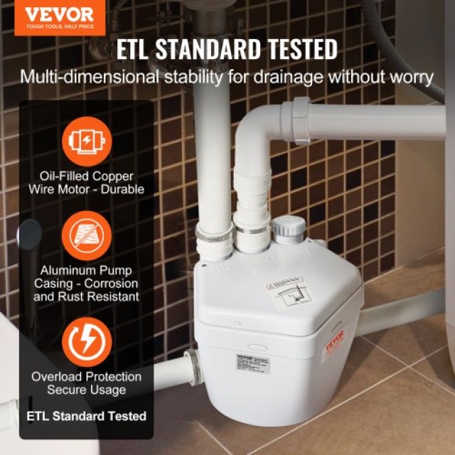 Αντλία Νεροχύτη VEVOR 200W 1500GPH για Υπόγεια και Πλυντήρια  TXSSC...
