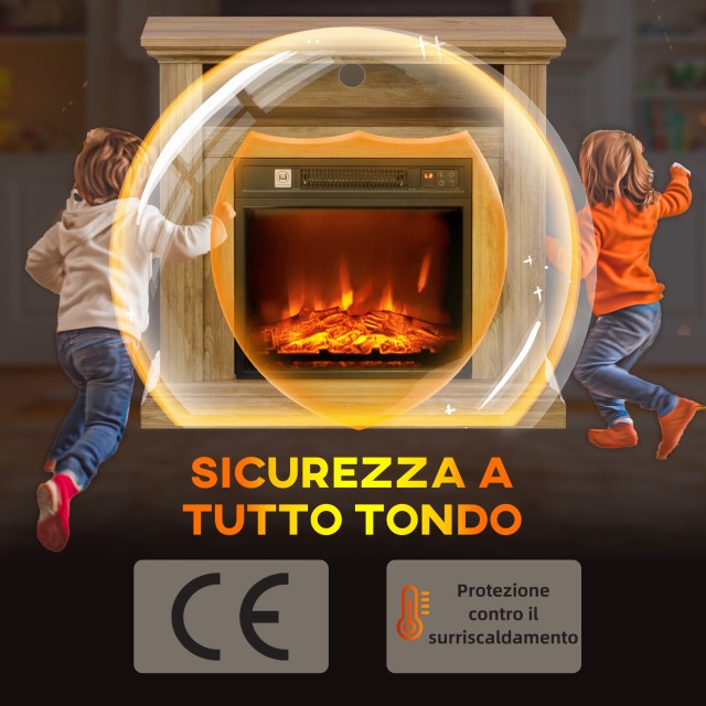 HOMCOM  Ηλεκτρικό Τζάκι 1800W με Φλόγα 3D, Χρονοδιακόπτη και Τηλεχε... HOMCOM  Ηλεκτρικό Τζάκι 1800W με Φλόγα 3D, Χρονοδιακόπτη και Τηλεχε...