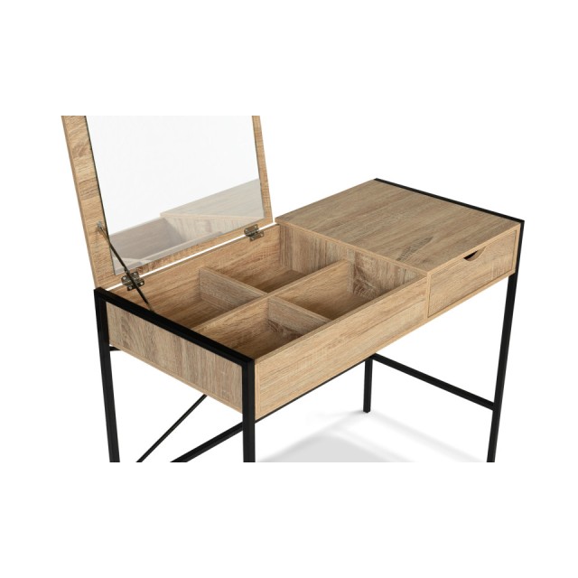 Μπουντουάρ-Τουαλέτα Μακιγιάζ Alana 83 x 39,5 x 75,5 cm με Σκαμπό 35 x 35 x 40,5 cm 30130343 Idomya