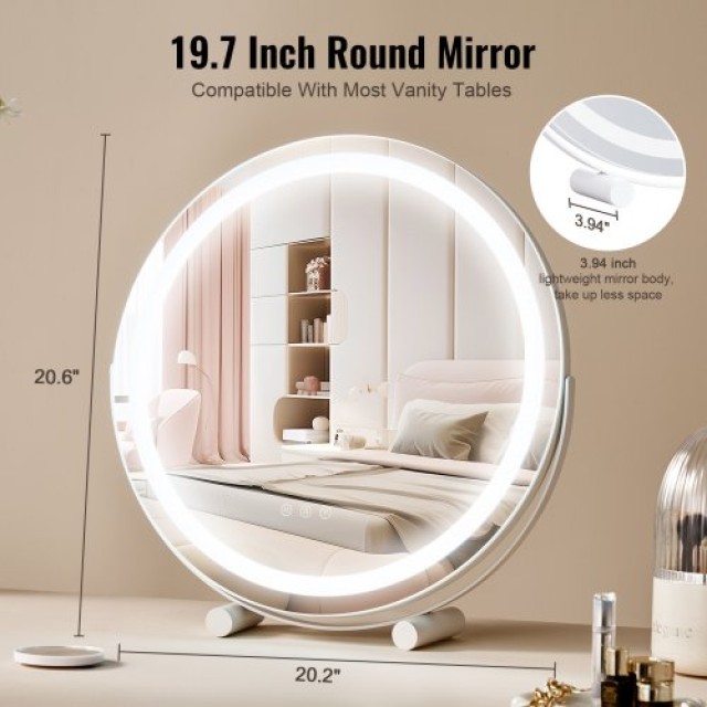 VEVOR  Καθρέφτης Μακιγιάζ LED 20 με Φώτα & Έξυπνη Αφή για Υπνοδωμάτιο TMHZJJSYXDD56H07SV2