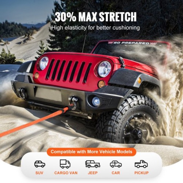 Σχοινί Ανάκτησης VEVOR 7/8 x 20 30,580 lbs για Jeep/ATV/UTV/SUV  SZNL20FT0875SI9YTV0