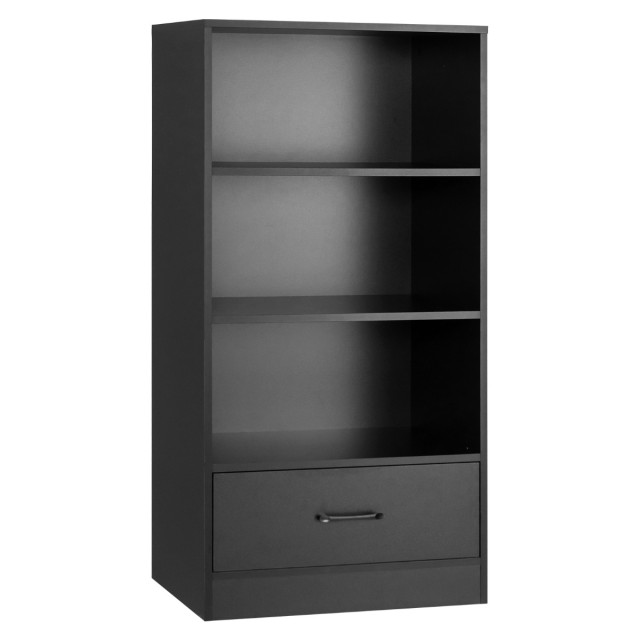 Costway  4-Επίπεδο Ράφι Αποθήκευσης με Συρτάρι  60 x 38 x 120cm Μαύρο JV10665DK