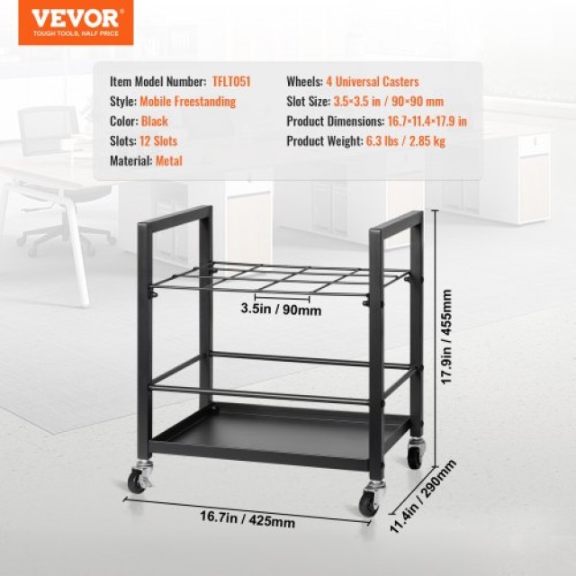 VEVOR Κινητή Θήκη Αρχιτεκτονικών Σχεδίων με 12 Θέσεις  LTJJS12CLDS050UB8V0