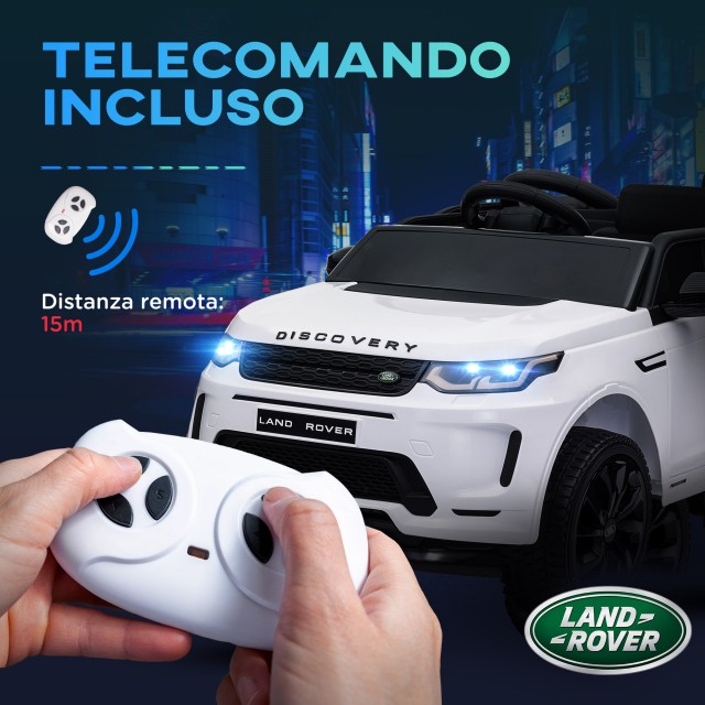 AIYAPLAY  Ηλεκτρικό Αυτοκίνητο για Παιδιά με Άδεια Land Rover με Φώτα, Κόρνα και Ζώνη Ασφαλείας, 106x65.5x51 εκ., Λευκό  370-343V90WT