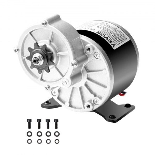 VEVOR Ισχυρός Ηλεκτρικός Κινητήρας 350W DC 24V 3000rpm για Ηλεκτρικό Ποδήλατο, Μοτοσικλέτα Χώματος και DIY Κατασκευές. ZLWSDJTJ350WC2NWCV9