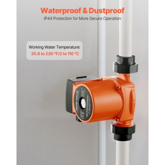 VEVOR Αντλία Κυκλοφορίας LPS25-6S/130 από Χυτοσίδηρο, 1/8 HP, 220-2... VEVOR Αντλία Κυκλοφορίας LPS25-6S/130 από Χυτοσίδηρο, 1/8 HP, 220-2...