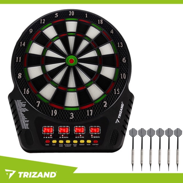 Trizand Ηλεκτρονικός Στόχος Dart  LED Οθόνες, 6 Βελάκια και 24 Αντα...