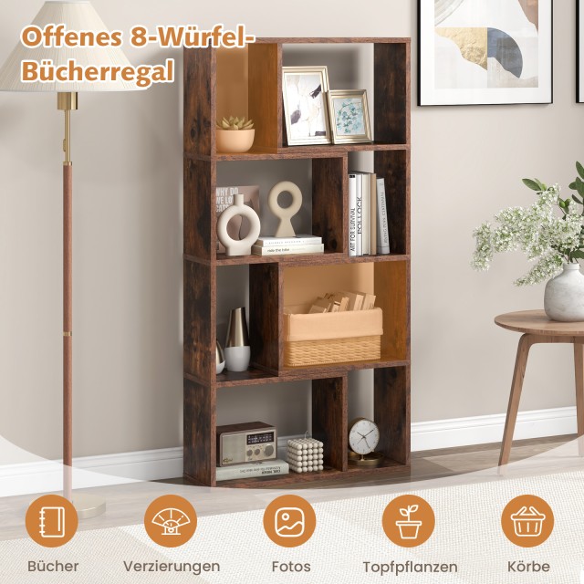 Costway Καφέ Ράφι 4 Επίπεδων με 8 Θέσεις 60 x 20 x 120 cm CB10640CF Costway Καφέ Ράφι 4 Επίπεδων με 8 Θέσεις 60 x 20 x 120 cm CB10640CF