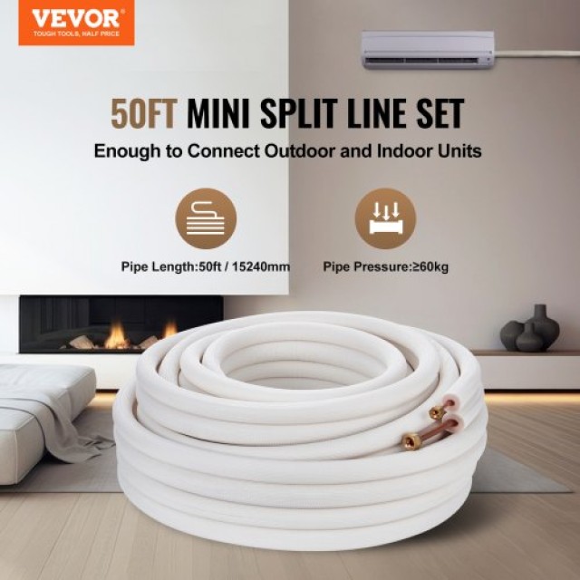 Σετ Σωληνώσεων VEVOR 15240mm για Κλιματιστικά Mini Split  KDLJTG50FT140P486V0