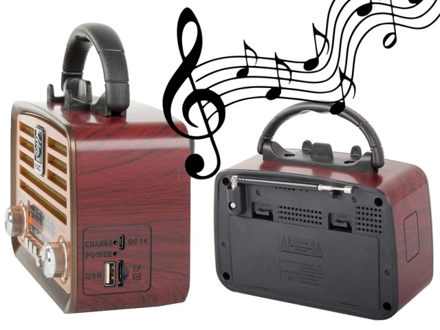 Φορητό Ρετρό Ραδιόφωνο Κουζίνας με FM/AM, Bluetooth, USB & Επαναφορτιζόμενη Μπαταρία 5907451361597 Verk Group