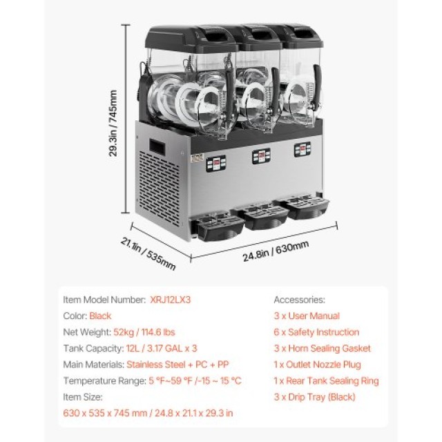 VEVOR  Μηχανή Σλάσι 12Lx3 Επαγγελματική  SYXRJX312LSGJ1LX3V2 VEVOR  Μηχανή Σλάσι 12Lx3 Επαγγελματική  SYXRJX312LSGJ1LX3V2